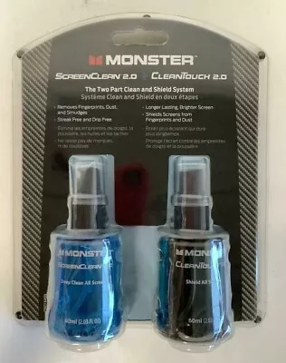 NEW Monster ScreenClean 2.0 And CleanTouch 2.0 Clean And Shield System 129846-00 • $14.20