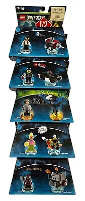 Lego Dimensions Fun Packs - LOT OF 5 Inc 71213 71240 71257 71220 & 71227 • $84.99