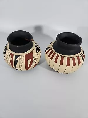 R. GALVAN 2 Mexican Pottery Vessels Signed By Artist JKA • $22.99