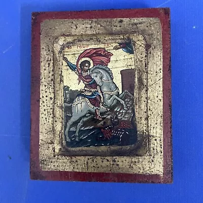 £34.99 • Buy Bizantine Religious Icon Hand Painted Hand Crafted Orthodox Christian Wood Icon