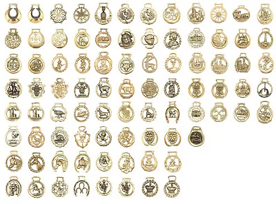 Horse Brass Medallion Buckle For Harness Straps -Equestrian Home Decor- Ornament • $9.99