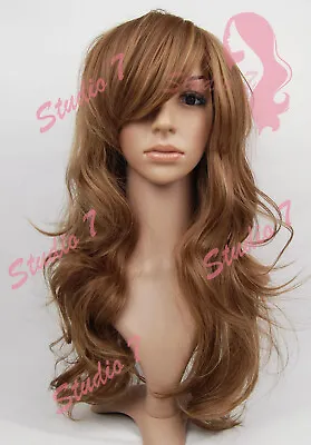 £17.82 • Buy Ladies Full Wig LONG WAVY STRAIGHT - Brown Black Blonde Auburn Ombre Studio7-uk