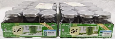 $45.55 • Buy 2x Ball Wide Mouth Glass Mason Jars W/ Lids Pint 16oz 12 Count Freezer Safe USA