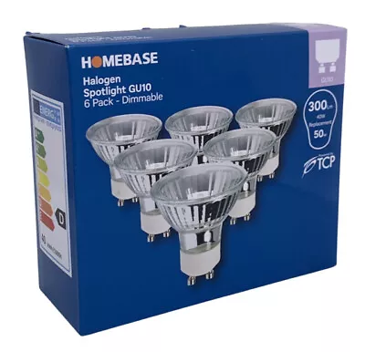 Homebase Gu10 40W Warm White Spotlights - Dimmable Pack Of 6 • £5.99