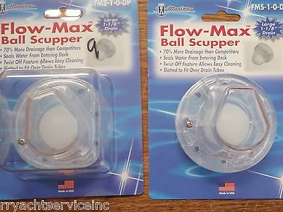 $44.95 • Buy Scupper Self Bailing Fms10dp Pair Th Marine Flow Max Ball Scupper Hardware Boat