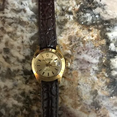 $800 • Buy Vintage Tudor Princess Oysterdate 1977 Automatic Steel Gold  Watch Ref #848359