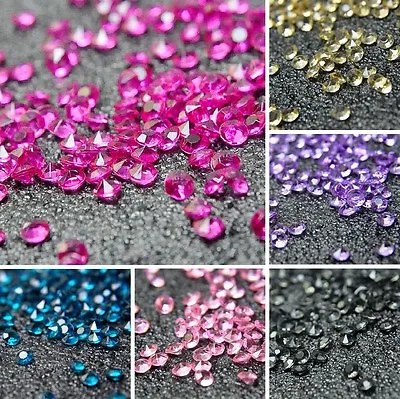 1000 To 4000 Wedding Acrylic Scatter Table Crystal Diamond Confetti Decoration • £29.99