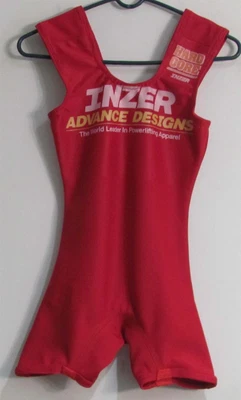 $175 • Buy Inzer HardCore Squat Suit Size 26 Red (Straps Shortened 2 & 1/4  @ Inzer) NEW