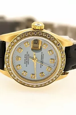 Rolex  Presidential Ladies Oyster Perpetual 18K Gold Diamond Dial Bezel • $5873.28