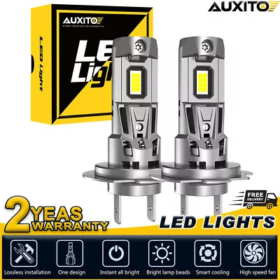 AUXITO H7 LED Headlight Bulb Kit High Beam 6500K Cool White Bulbs Bright 18000LM • $48.29