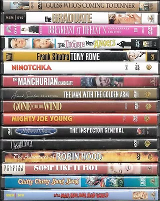 Vintage Films On DVD From The 1930s '40s '50 And '60s Combined Shipping • $6.99