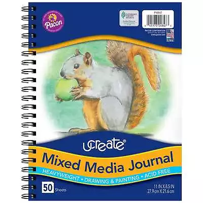 Ucreate Mixed Media Journal 11 X 8-1/2 Inches 50 Sheets • $14.29