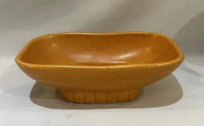 Vintage McCoy Orange Speckled Pedestal Planter Dish #1801 USA Pottery EUC • $15