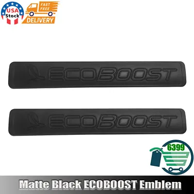 2X 3D ECOBOOST ECOBOOST Badge Emblem For F-150 F-250 F-350 Matte Black 2011-2018 • $15.99