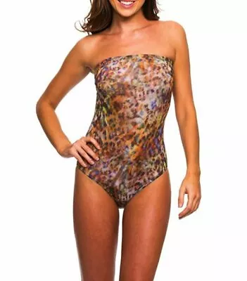 Kiniki Bonita Tan Through Tube Swimsuit UK 18 LN022 UU 14 • £39.99