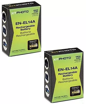 2X EN-EL14 Batteries For Nikon D3100 D3200 D5100 D5200 P7000 P7100 P7700 • $21.99