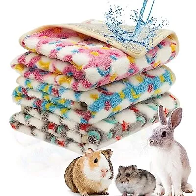 3 Pack Guinea Pig Fleece Cage Liners Absorbent Washable Pee Pads Bedding • $18.42