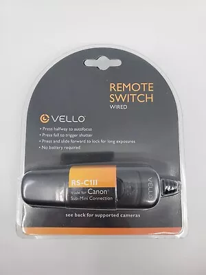 Vello RS-C1II Wired Remote Switch For Select Canon/Pentax/Contax/Samsung • $14.99