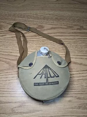 Vintage Palco Aluminum Canteen 2 Quart Military Camping With Canvas - USED • $5