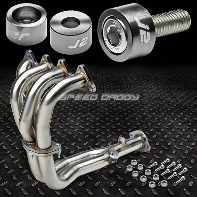 J2 For 92-93 Da/Db Exhaust Manifold 4-2-1 Race Header+Gun Metal Washer Cup Bolts • $78.88