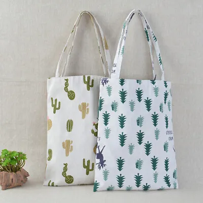 1x Pine Cactus Linen Bag Tote ECO Shopping Outdoor Canvas Shoulder Ba ZF • $7.52