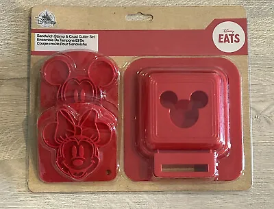 *Disney EATS Mickey & Minnie Sandwich Stamp & Crust Cutter Set .. NEW • $9.98