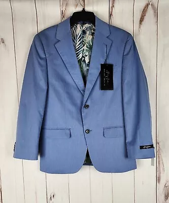 Sean John Men's Classic-Fit Stretch Chambray Suit Jacket Blazer Blue 40S $360 • $34