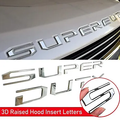 2017-2021 Hood Inserts Letters For F-250 F-350 Super-duty Front Emblems Chrome • $17.96