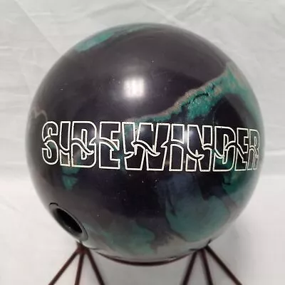 Brunswick SIDEWINDER Bowling Ball USBC Black Green Pearl Marble Swirl 14 LB • $31.99