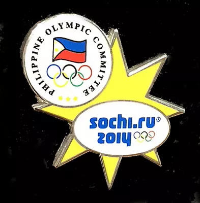 SOCHI Russia 2014 22nd Winter Olympic Games PHILIPPINES NOC Team VERY RARE Pin  • $26.48