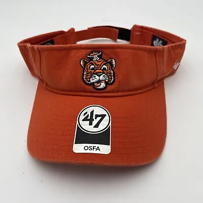 47 Brand Auburn Tigers VINTAGE AUBIE Orange Visor New With Tags Adjustable • $21.75