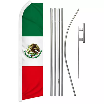 Mexico Swooper Flutter Feather Advertising Flag Kit Country Of Mexico Flag • $69.95