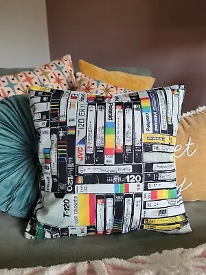 VHS Tape 80s Retro Throw Pillow Cover 16 X 16 New NWT (Cover Only) • $14.99