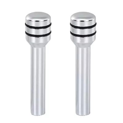 1 Pair Silver Car Door Lock Knob Pull Pins Cover Aluminum Alloy Universal • $6.38