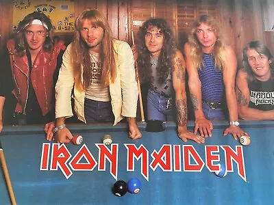 Iron Maiden Rare Official 1984 Powerslave Band Members Ross Halfin Promo Poster • $60