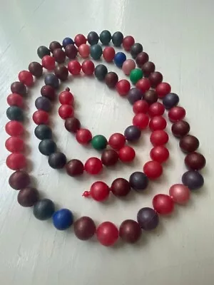 Vintage Multi-colored POP BEAD NECKLACE-  83 Beads/ 43  Long • $11