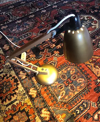 VINTAGE Terence Conran Habitat GOLD Desk MacLamp No 8 FABULOUS VERSION ALL ORIG • £95