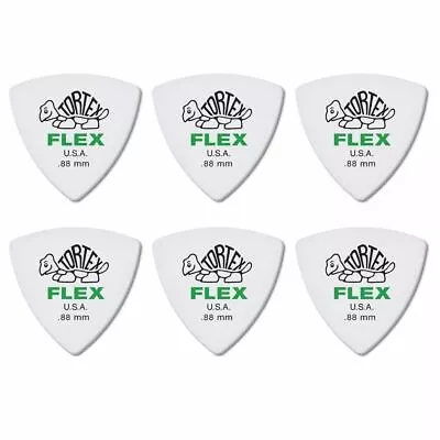 $5.44 • Buy 6 X Jim Dunlop Tortex Triangle FLEX 0.88MM Gauge Guitar Picks 456R