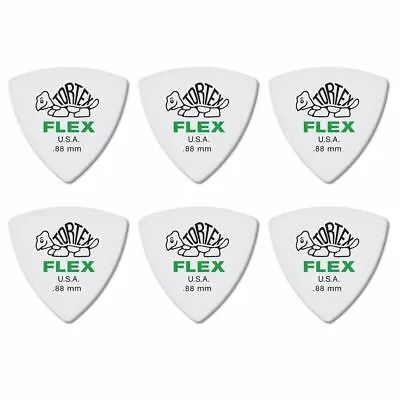 6 X Jim Dunlop Tortex Triangle FLEX 0.88MM Gauge Guitar Picks 456R • $5.44