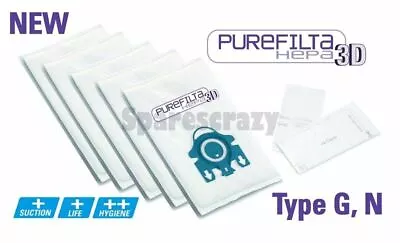 £9.99 • Buy 20 GN Hoover Bags + Filters For Miele Complete C2 C3 Powerline Silence Ecoline