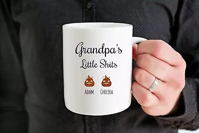 Personalized Grandpa's Little Shits Funny Grandpa Mug Granddad Gifts Mug Gift • $26.99