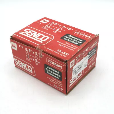 Senco C03BAAPN 22 GA. 3/8″ Crown Fine Wire Staples 55000pc • $44.95