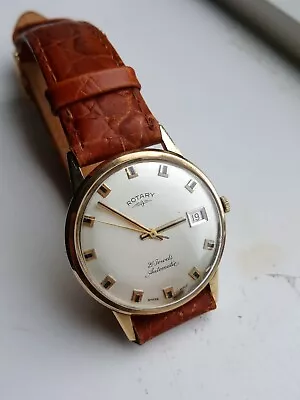 Rotary Automatic Watch Gold 9ct 375  Art Deco 21 Jewels  Vintage Classic  • £95