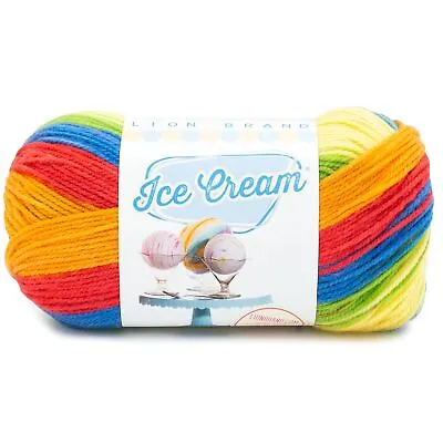 Lion Brand Ice Cream Yarn-Hokey Pokey 923-251 • £12.11