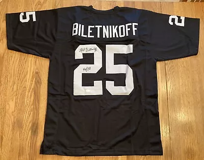 $109.99 • Buy Fred Biletnikoff Signed Black Oakland Raiders Jersey Jsa Witnessed Autograph Coa