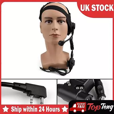 1x HD-02 Z-Tactical Bowman Elite II Headset U94 PTT For Kenwood BaoFeng Radio AZ • £22.79