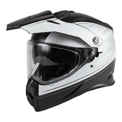 Gmax AT-21 Raley Adventure White And Matte Black Dual Sport Helmet Adult Size XS • $59.99