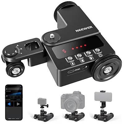 NEEWER Upgraded Motorized Camera Dolly With App Control Ultra Silent Motion C • $122.99
