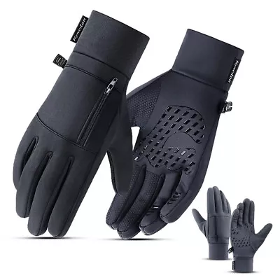 Thermal Winter Gloves Men Women Touch Screen Warm Mittens With Zip Mini Pouch US • $10.99