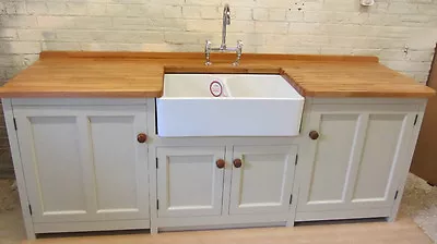 £2700 • Buy 2330 X 700 FREESTANDING PINE SINK UNIT & 2 APPLIANCE HOUSINGS 800mm BELFAST SINK